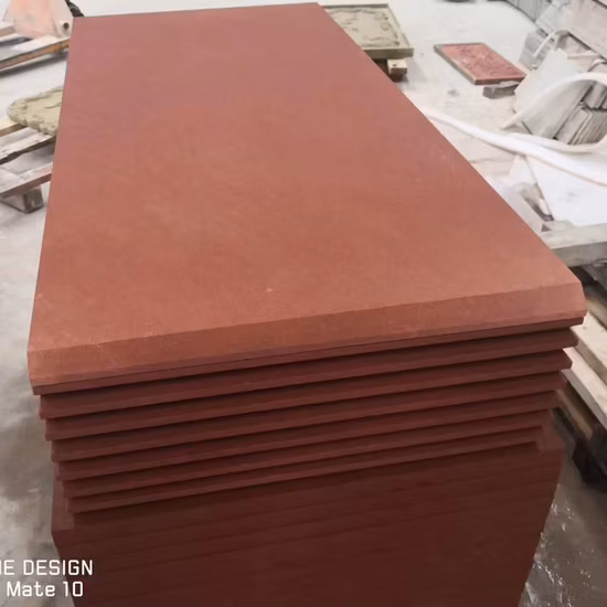 Arenito vermelho cortado sob medida para projetos de azulejos de parede