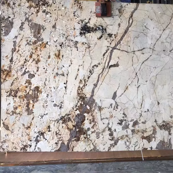 Quartzito Patagônia Brasileira Pandora Transmitindo Granito para Parede de Fundo e Bancada